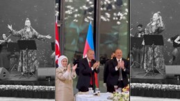 Erdoğan ve Aliyev ayakta alkışladı! Azerin’in söylediği türkü geceye damga vurdu