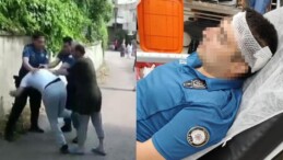 ‘Kediyi kilitli tutuyor’ ihbarına giden polisin kafasına taşla vurarak yaraladı